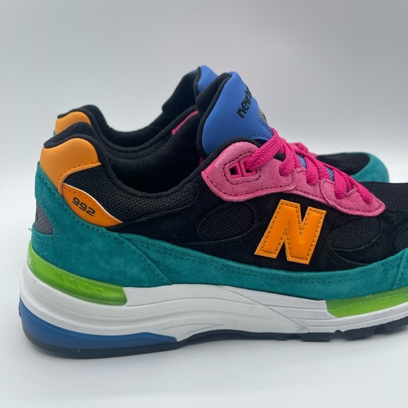 Men’s New Balance 992 m992re Multi Color Size 9D Made in USA collab heat JFG - Picture 2 of 9